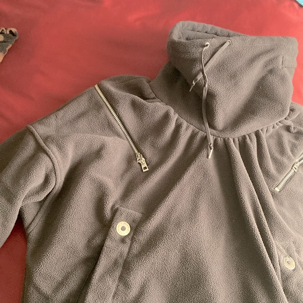 🩶 Adidas Stella McCartney Fleece Pullover Oversized Sweater. Gray. S (EU 34)